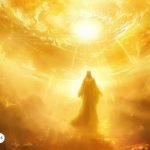 Representación del Arcángel Gabriel rodeado de luz dorada, simbolizando su energía y conexión espiritual en el día miércoles.