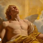 Representación artística de un Arcángel rodeado de luz dorada, simbolizando sabiduría y energía espiritual.
